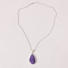 Charoite Teardrop Pendant Necklace