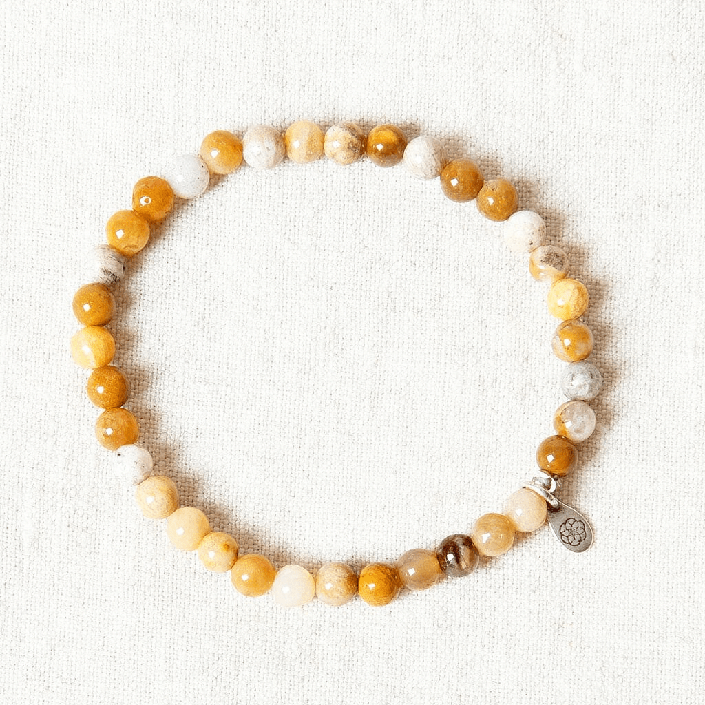 Natural Coral Jade Chrysanthemum Energy Bracelet