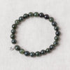 Black/Green Nephrite Jade Energy Bracelet - 6mm