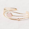 Rose Quartz Gold Bracelet