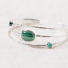 Genuine Malachite Sterling Silver Bracelet