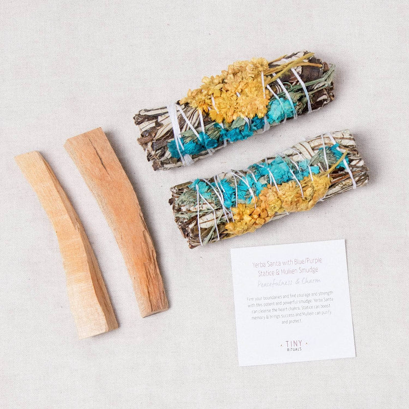 Yerba Santa/Blue/Purple Satice & Mullein swatch