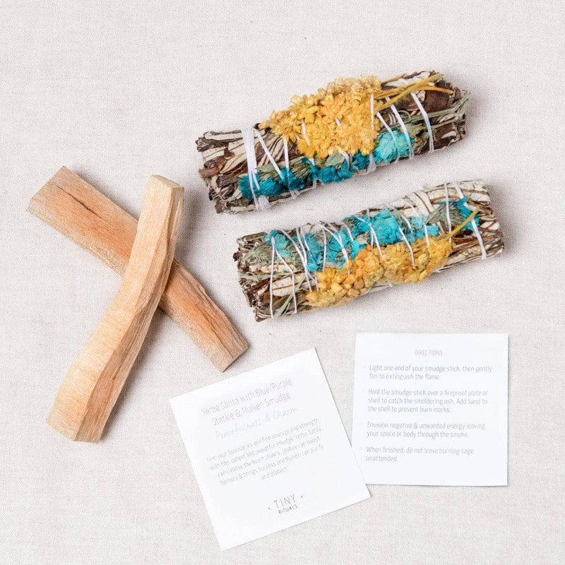 Yerba Santa/Blue/Purple Satice & Mullein swatch