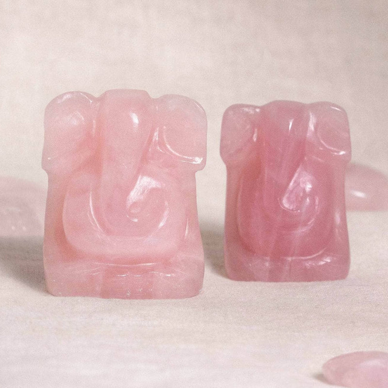 Rose Quartz Ganesh
