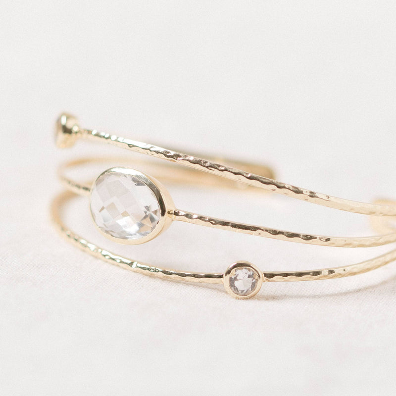 Herkimer Diamond Gold Bracelet