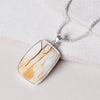 Brecciated Mookaite Jasper Square Pendant Necklace - 1 of a Kind
