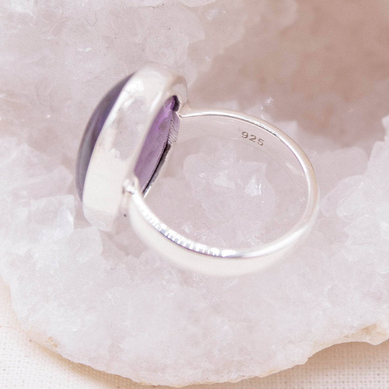 Polished Oval Amethyst Ring - 1 of a Kind
