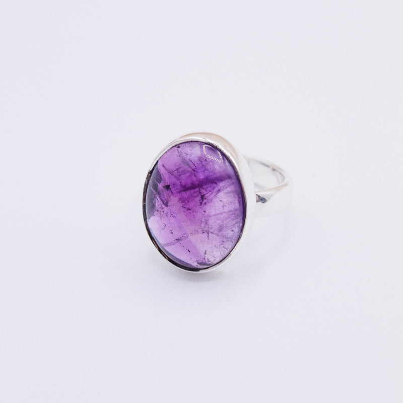 Polished Oval Amethyst Ring - 1 of a Kind
