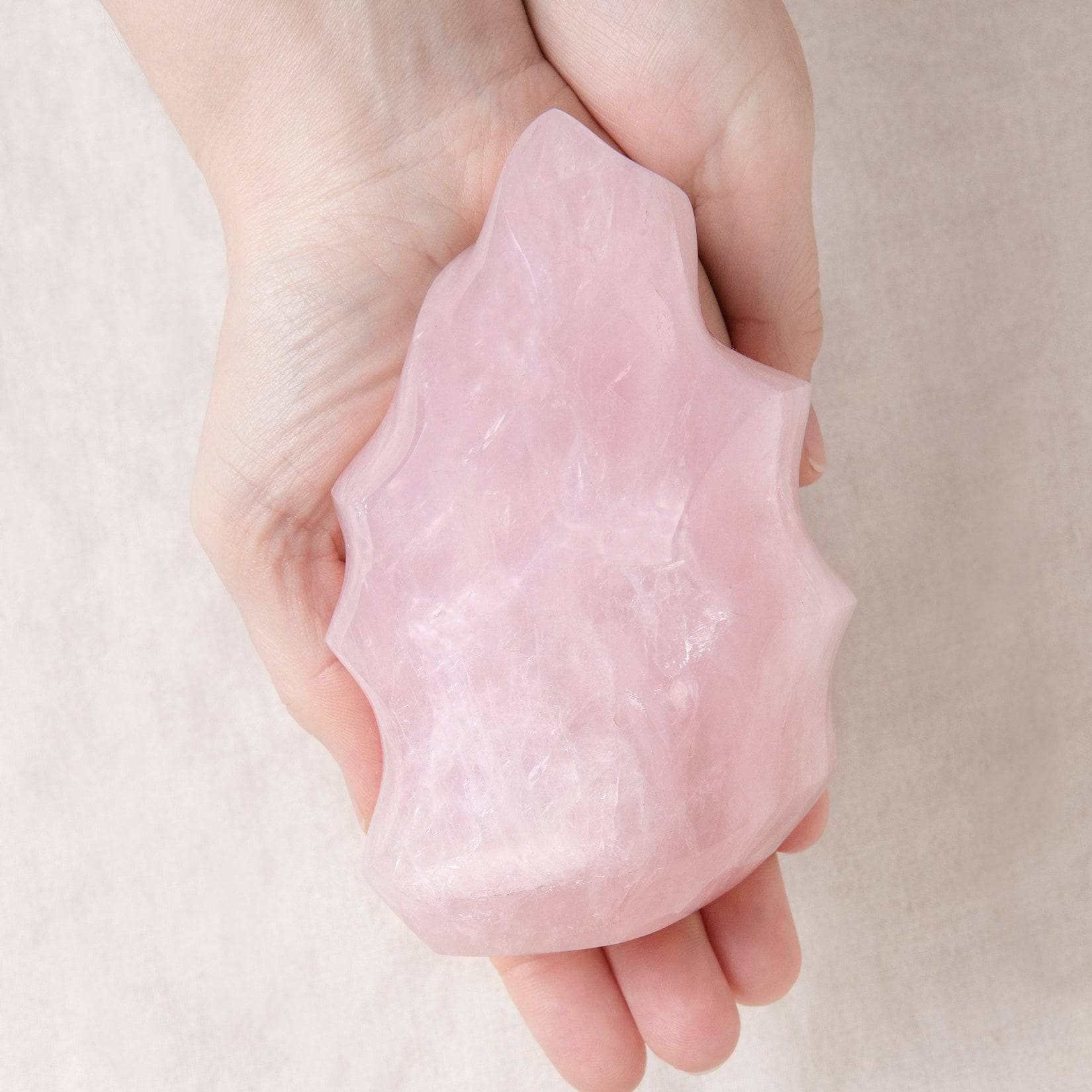 Rose Quartz Flame Crystals - 1 of a Kind