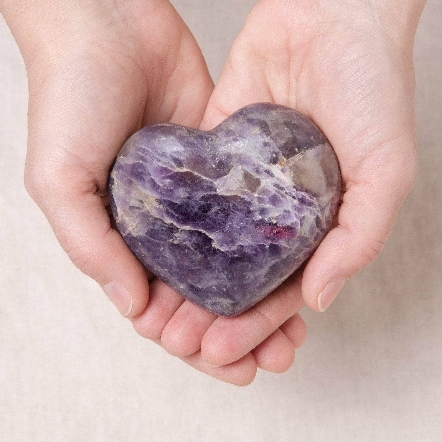 Lepidolite Hearts - AAA Premium Quality