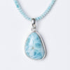 Rare Genuine Larimar Pendant Necklace