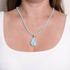 Rare Genuine Larimar Pendant Necklace