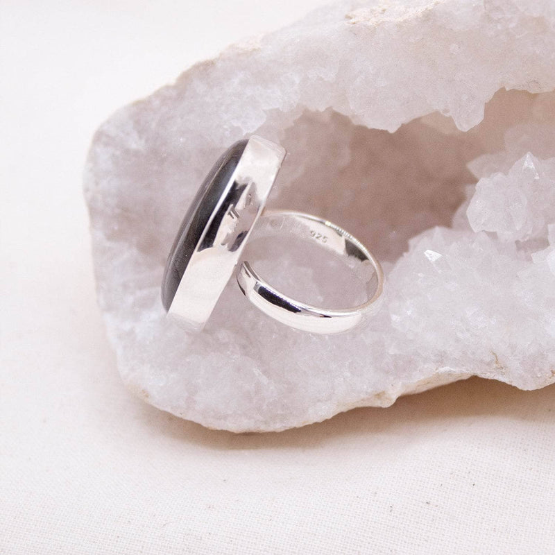 Labradorite Oval Adjustable Ring