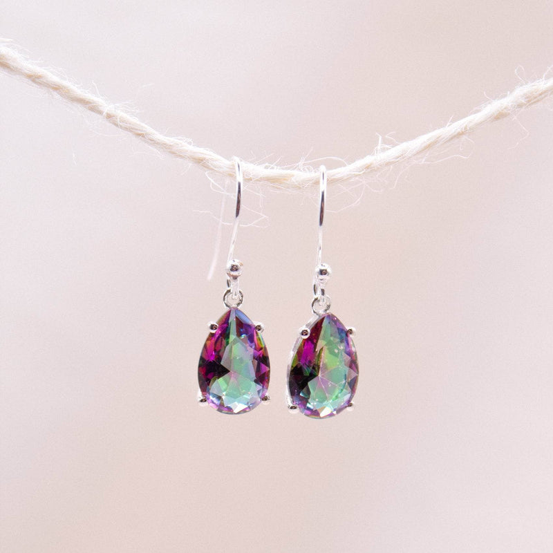 Rare Mystic Topaz Pear Cut Earring