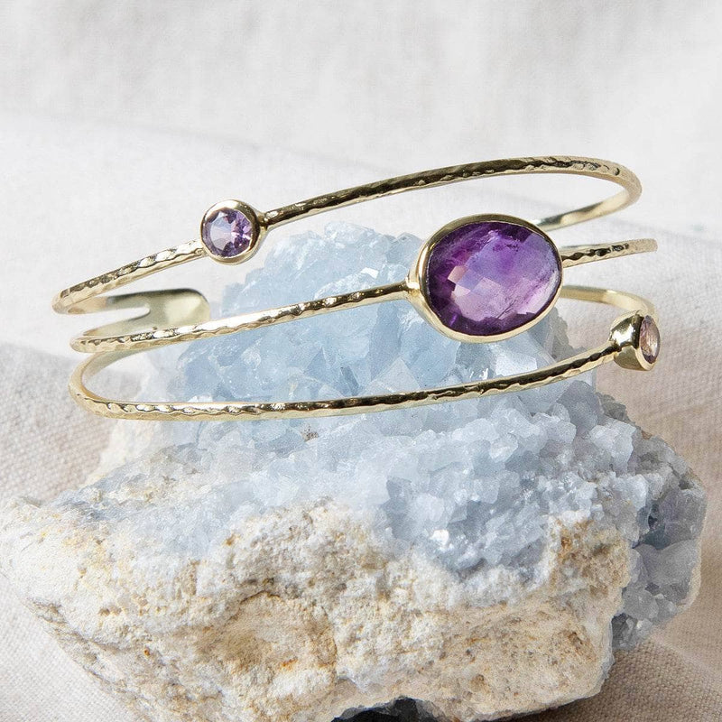 Amethyst Gold Bracelet