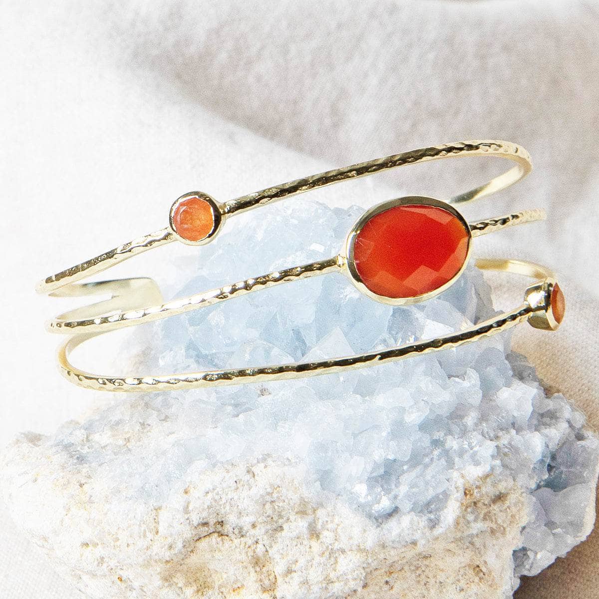 Carnelian Gold Bracelet