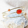 Carnelian Gold Bracelet
