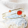 Carnelian Gold Bracelet