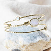 Rainbow Moonstone Gold Bracelet