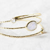 Rainbow Moonstone Gold Bracelet