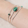 Genuine Malachite Sterling Silver Bracelet