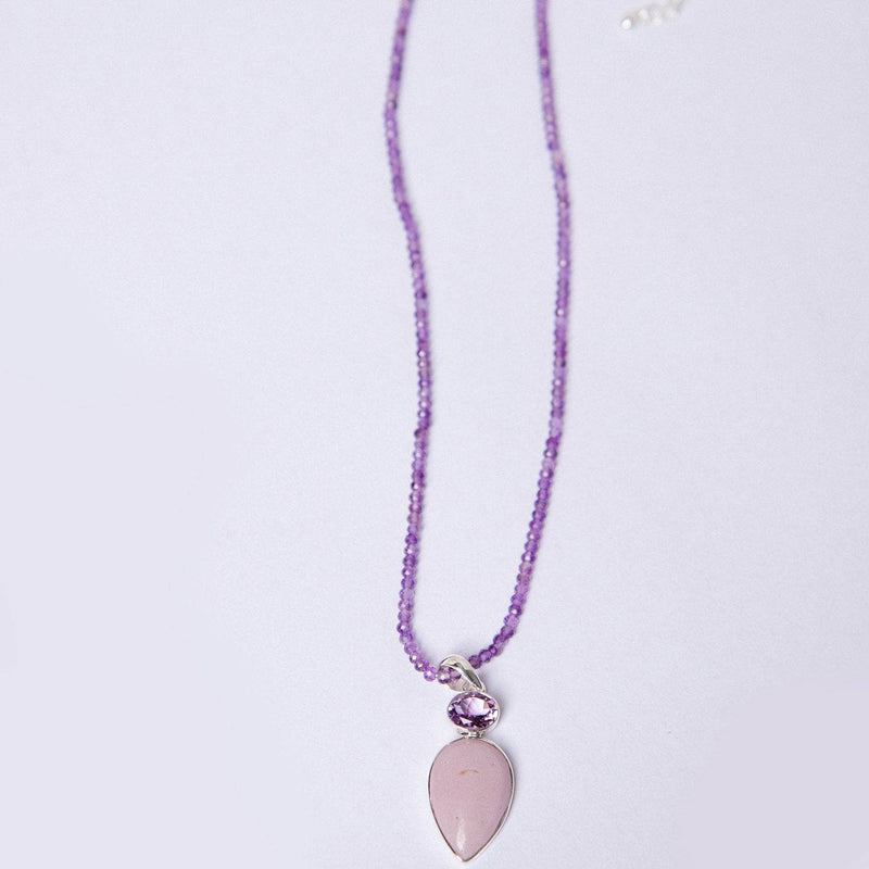 Rare Phosphosiderite/Amethyst Pendant Necklace - 1 of a Kind
