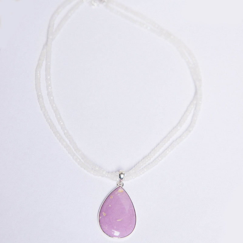 Rare Phosphosiderite Teardrop Pendant Necklace