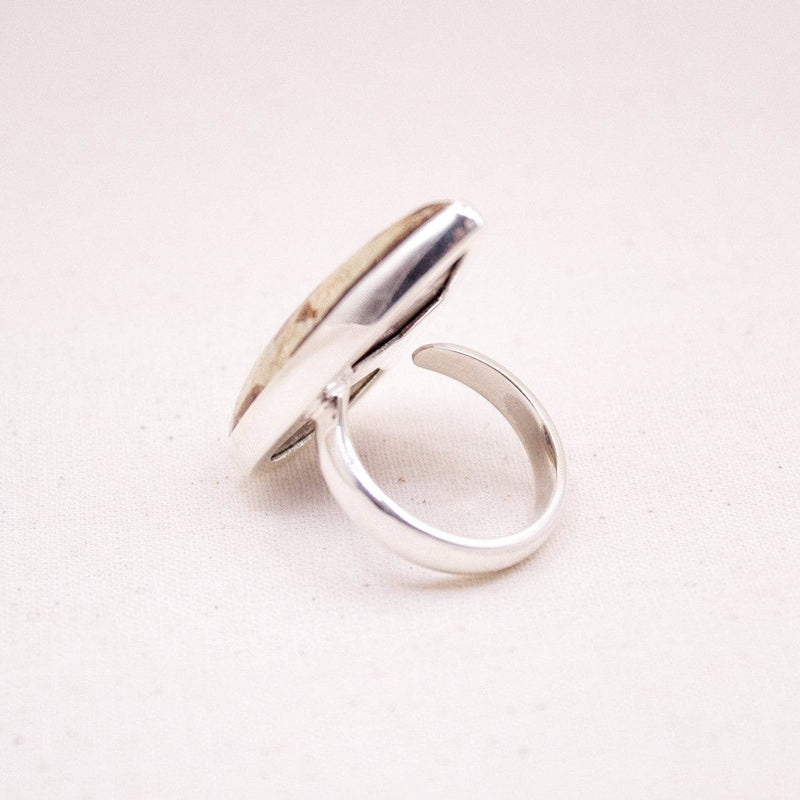 Rare Septarian Rhyolite Adjustable Ring