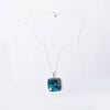 Rare Shattuckite Square Pendant Necklace