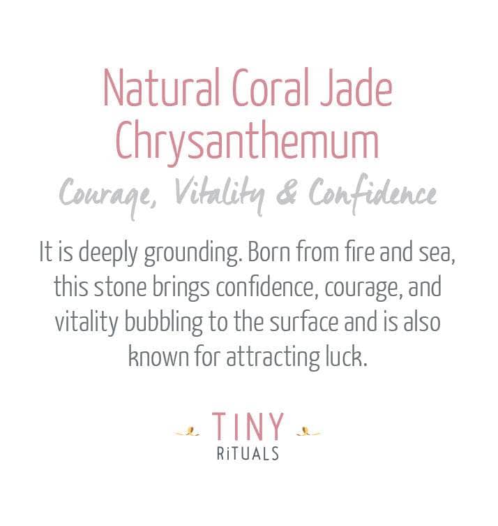 Natural Coral Jade Chrysanthemum Energy Bracelet