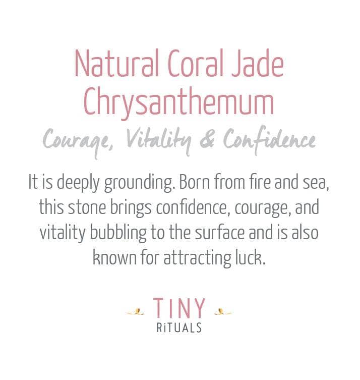 Natural Coral Jade Chrysanthemum Energy Bracelet
