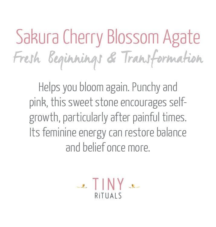 Sakura Cherry Blossom Agate Energy Bracelet