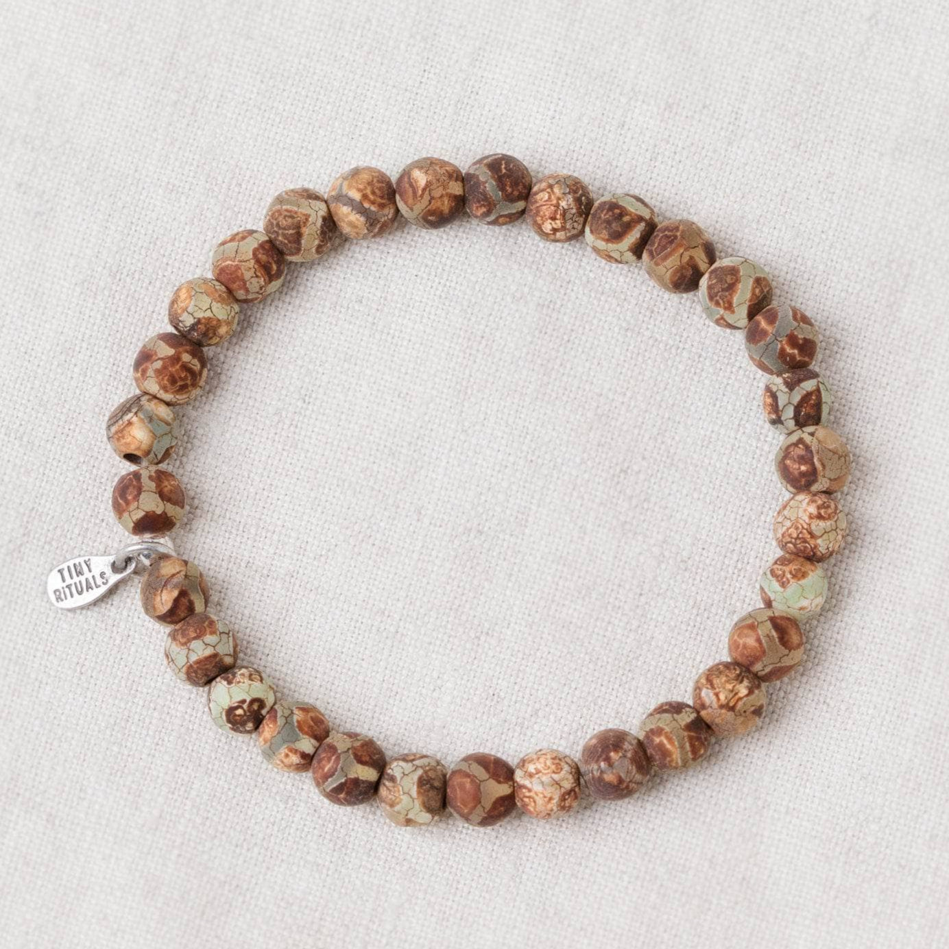 Tibetan Honeycomb Agate Energy Bracelet - 6mm