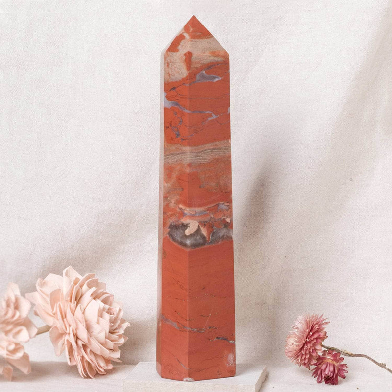 Red Jasper Obelisk - AAA Premium Quality