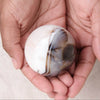 Black Stripe Agate Sphere with Tripod - AAA Premium Quality