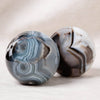 Black Stripe Agate Sphere with Tripod - AAA Premium Quality