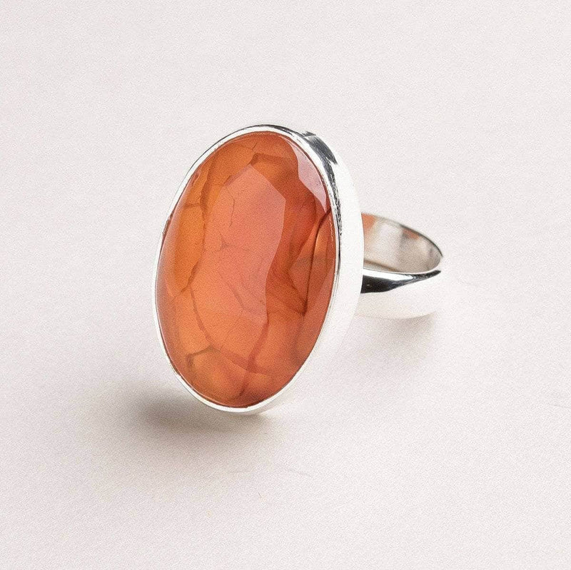 Carnelian Gemstone Ring- Size 7