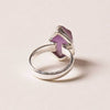 Raw Amethyst Silver Ring - Size 8