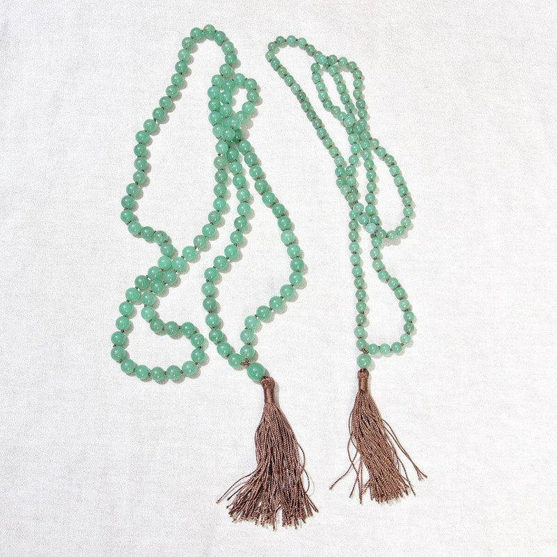 Green Aventurine Mala - High-Energy Gemstones
