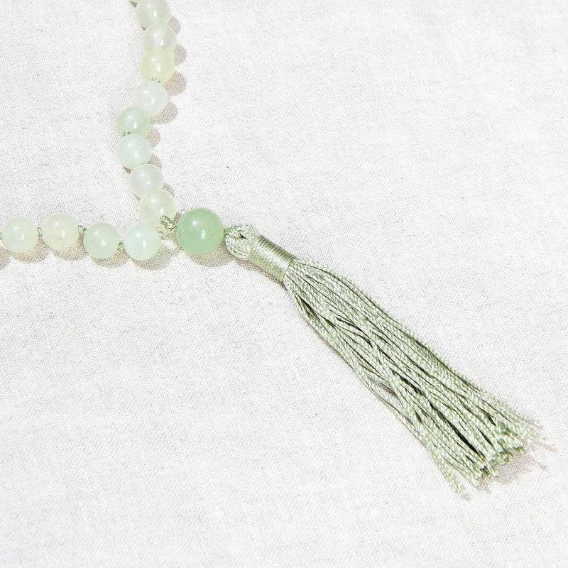 Green Jade Mala - High-Energy Gemstones