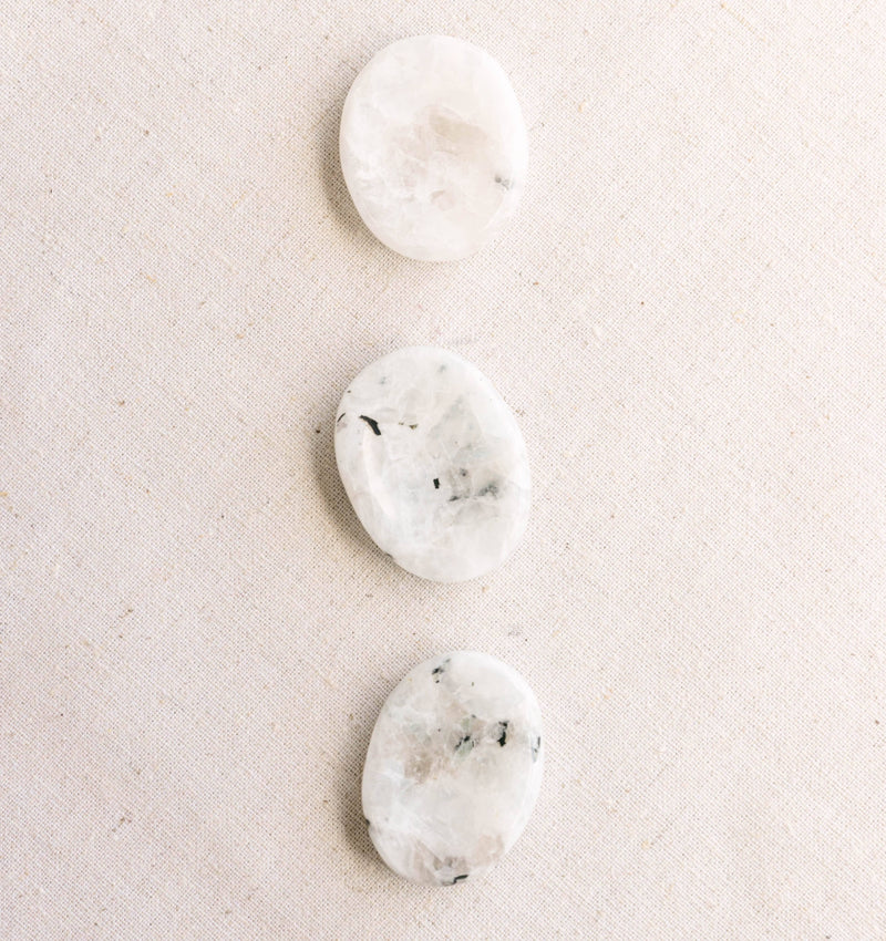 Rainbow Moonstone Worry Stone