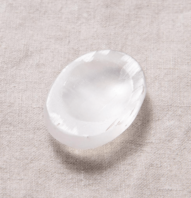 Selenite Worry Stone