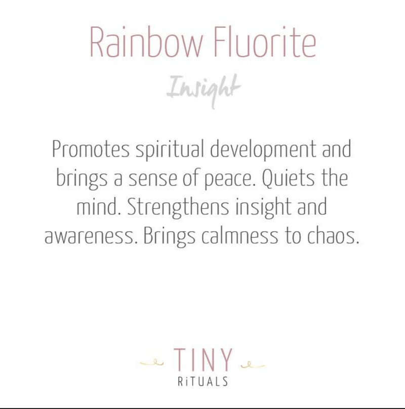 Purple Rainbow Fluorite Cube