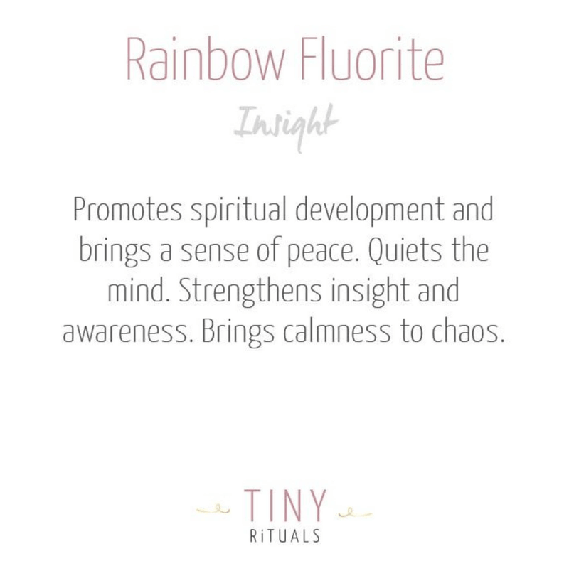 Purple Rainbow Fluorite Pyramid