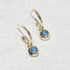 Labradorite Golden Hoop Earrings