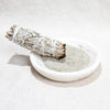 White Marble Smudge Bowl Kit
