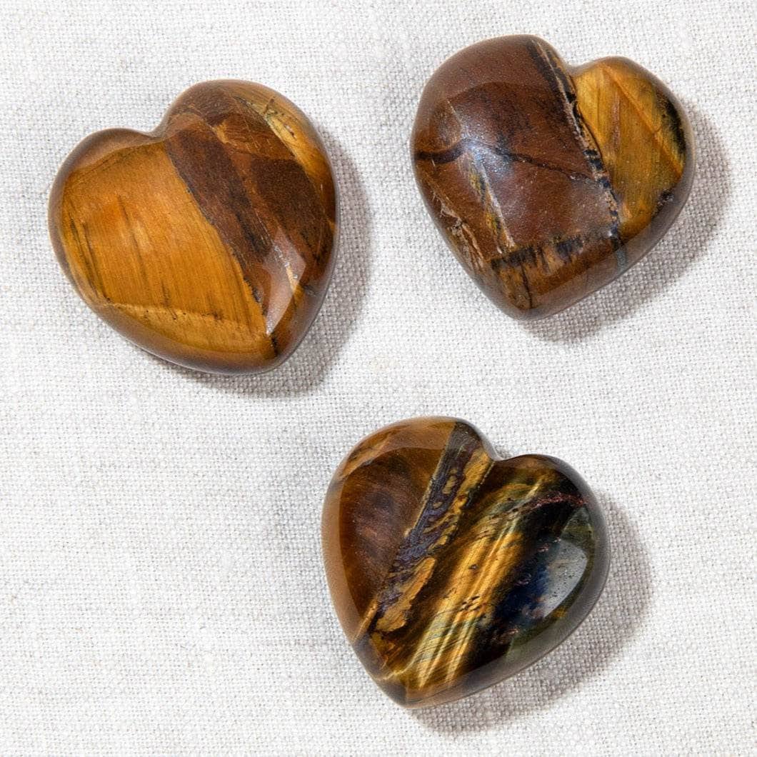 Tiger Eye Mini Heart Set