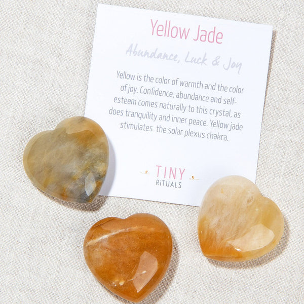 Yellow Jade Mini Heart Set - Main Image