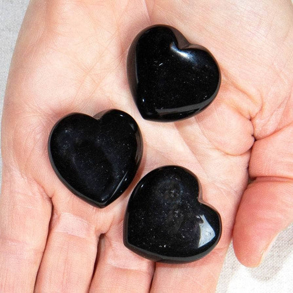 Black Obsidian Crystal Mini Hearts // Tiny Rituals