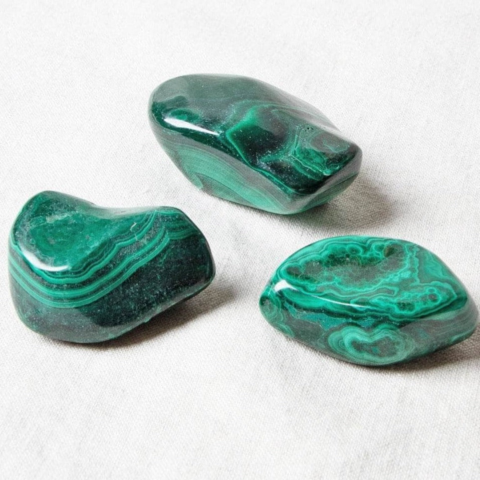 Real Malachite Stone Set